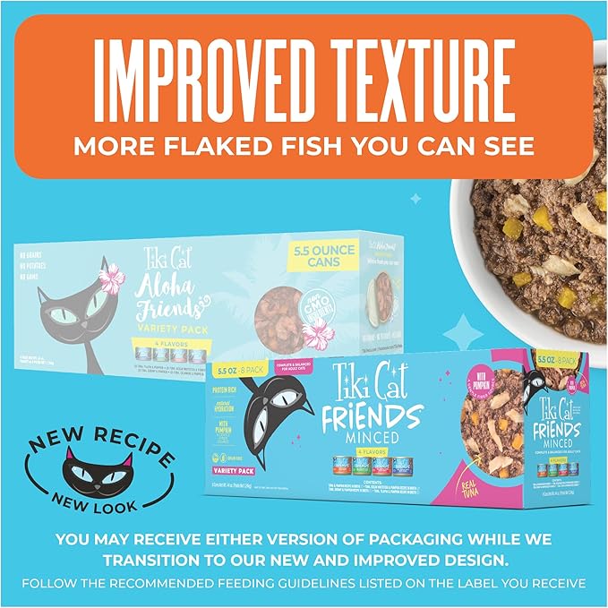 Tiki Cat Aloha Friends Wet Cat Food, Variety Pack, 5.5 oz. Cans (8 Count)