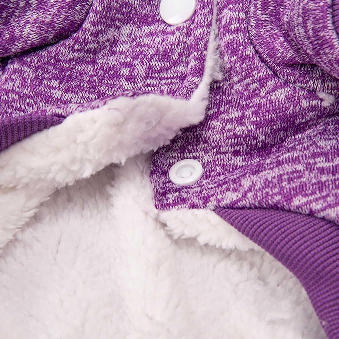 Dog Sweater, Dog Sweaters for Small Dogs, 2, 3 Pack Warm Soft Pet Clothes for Puppy, Medium Large Cat, Dogs Girl or Boy, Dog Shirt for Winter Christmas (Coat Pink+Purple, Small)