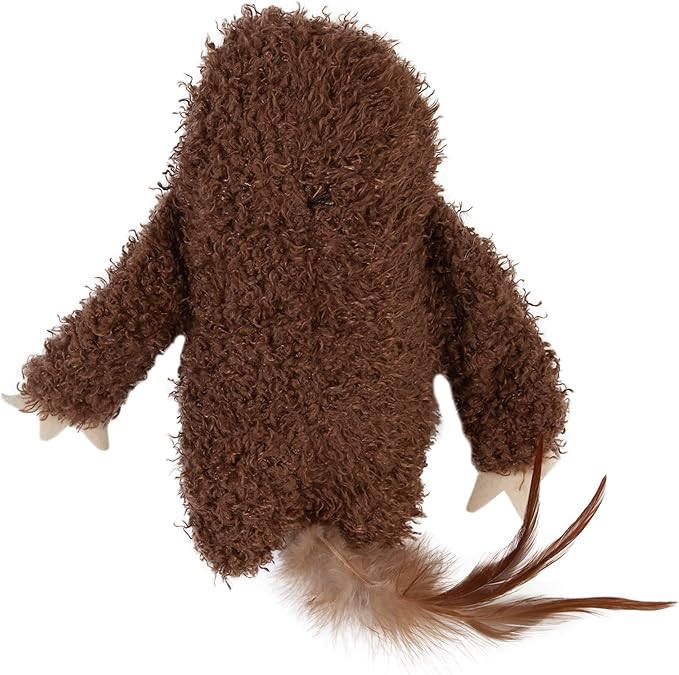 Mad Cat Sloth Kicker Crinkle Cat Toy with Catnip & Silvervine, Pack of 1, Brown
