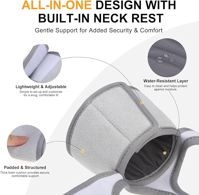 BEAUTYZOO Cat Grooming Hammock Harness for Cats Small Dogs-Self-Adherent Wrap Cat Holder for Cutting Nails,Cat Hammock with Cone Collar Soft to Stop Licking,Dog Hanging Sling Restraint Bag Cat Brushes