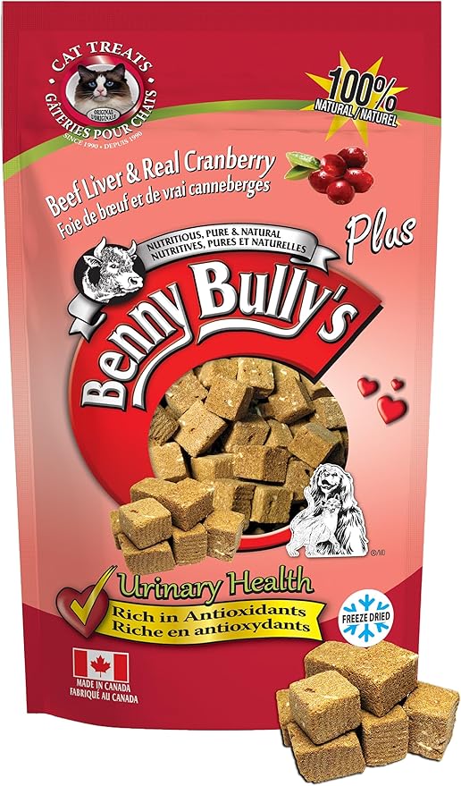Benny Bullys Beef Liver Plus Cranberry - Cat Treats - 25g / 0.9oz (4 Pack)