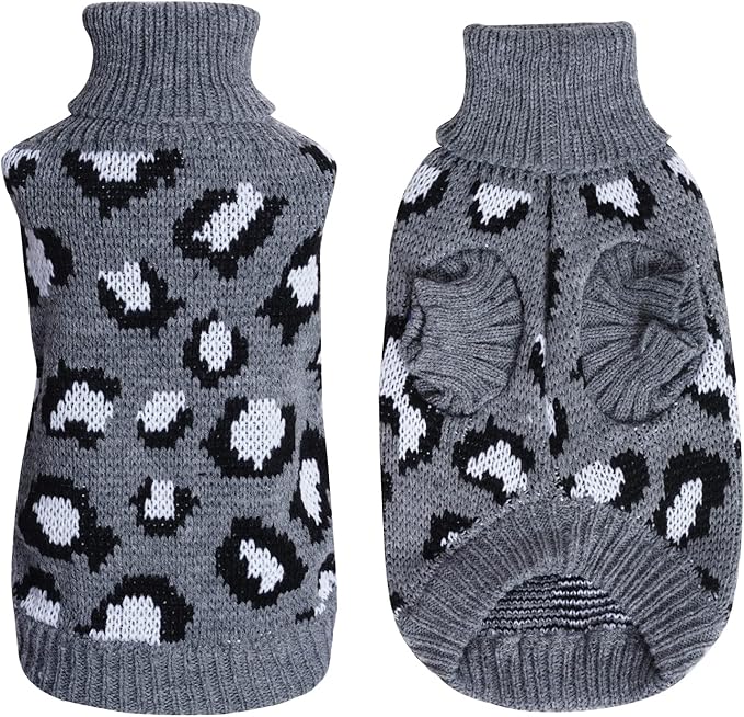 Cat Sleeveless Sweater Knitted Clothes for Cat Small Dogs Winter (Gray,Small)