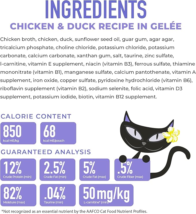 Tiki Cat Luau Lean Gelee Wet Cat Food, Chicken & Duck, 2.8 oz. Pouch (12 Count)