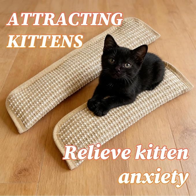 3Pcs Organic Catnip Pillows for Indoor Cats - 10000mg A+ Catnip, Sisal Scratcher Mat, Durable Teething Toy for Aggressive Chewers,Boredom, Anxiety Relief (3Pcs Small)