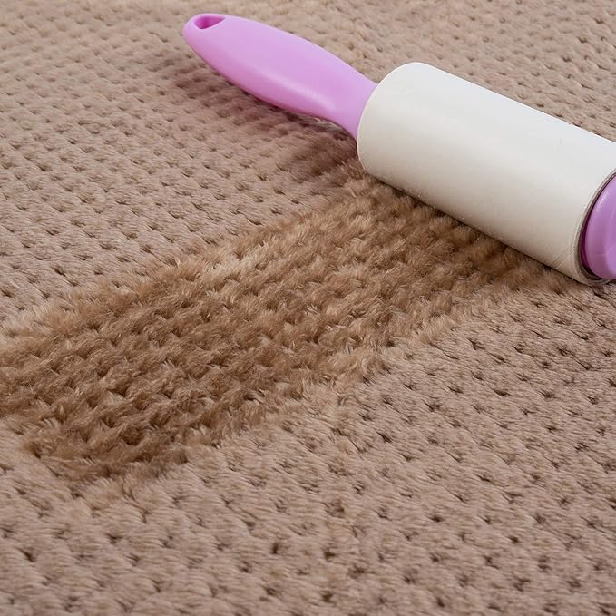 Dog Blanket or Cat Blanket or Pet Blanket, Warm Soft Fuzzy Blankets for Puppy, Small, Medium, Large Dogs or Kitten, Cats, Plush Fleece Throws for Bed, Couch, Sofa, Travel (M/32" x 40", Light Brown)