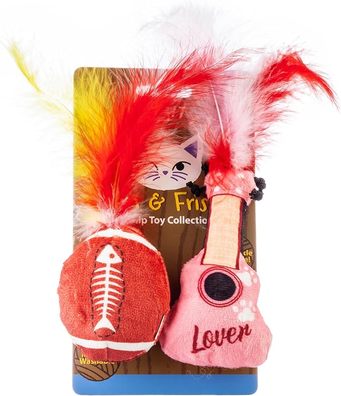Haute Diggity Kitty Era Collection Set, Plush Cat Toys Catnip Filled with Interactive Crackle Sound, Safe & Durable Toys for Cat & Kitten, 2 Pcs
