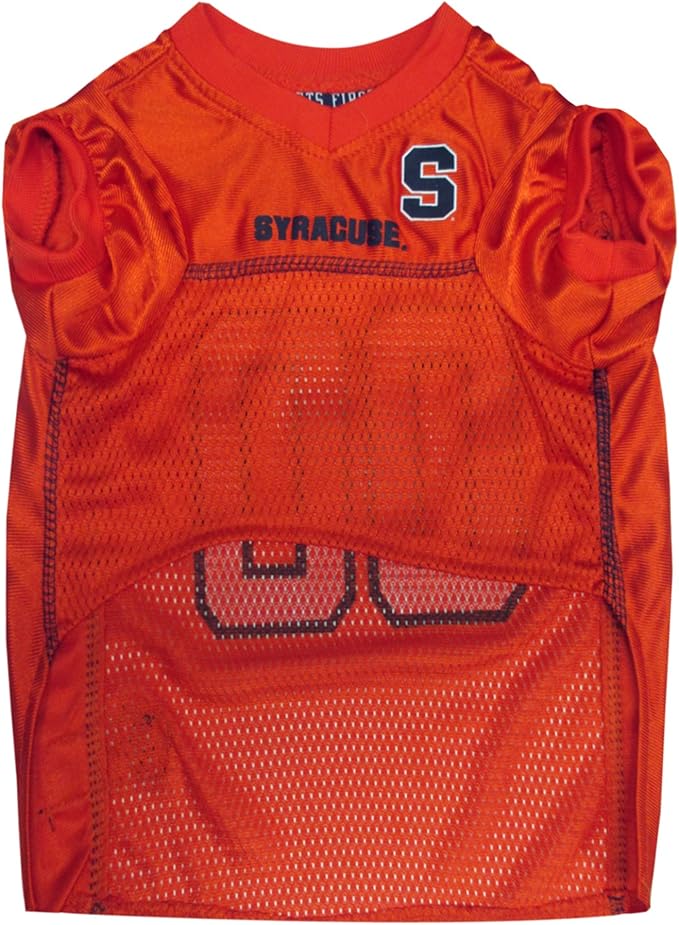 Pets First NCAA College Syracuse Orange Mesh Jersey for DOGS & CATS, Small.Licensed Dog Jersey with your Favorite Football/Basketball College Team