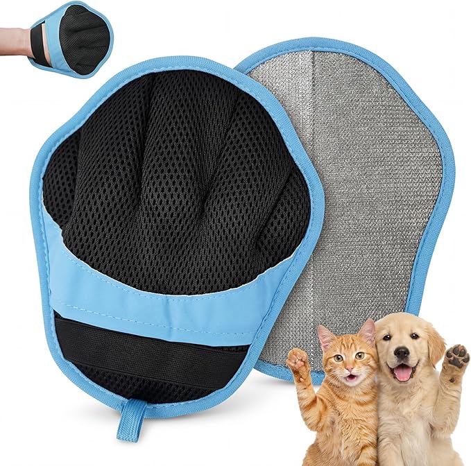 Pet Hair Removal Glove for Dogs & Cats, Reusable Pet Hair Remover Tool, Magic Brush Pet Hair Remover for Furniture, Carpet & Laundry, Non-Slip Five-Finger Pet Hair Glove for Dog Hair & Cat Hair