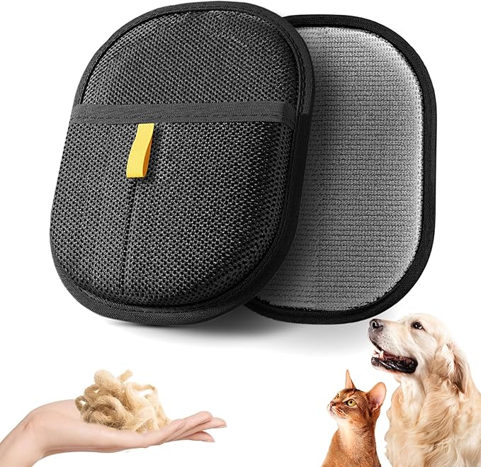 Pet Hair Remover Gloves for Dogs, Upgraded Electrostatic Pet hair Removal Glove, Professional Grooming & Furniture Cleaning Glove, Cat & Dog Hair Glove, Reusable & Machine Washable Hair Remover