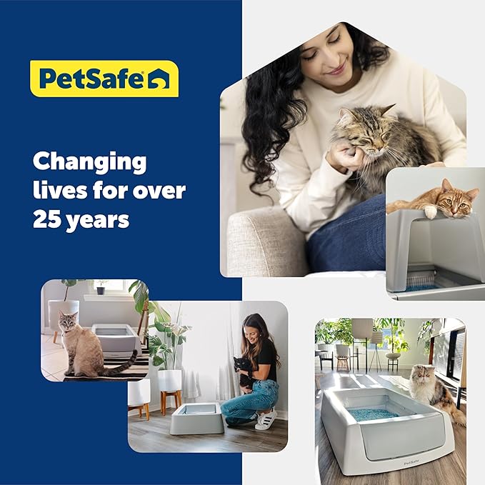 PetSafe ScoopFree Premium Crystal Cat Litter - Ultra-Absorbent Silica Universal Litterbox Crystals - Non-Clumping Odor Control - Fresh Scent - 8 lb Bag - 3 Pack