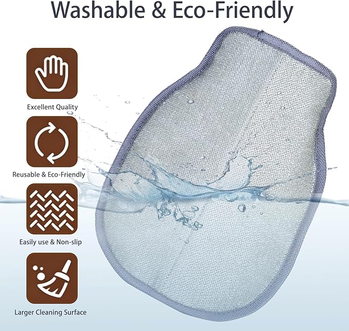 VINGER Pet Hair Removal Glove for Cats & Dogs, Electrostatic Pet Hair Gloves with Adjustable Wristband, Five-Finger Magic Brush Remover Tool for Laundry, Carpet, Couch, Car Seats & Clothing (Grey)