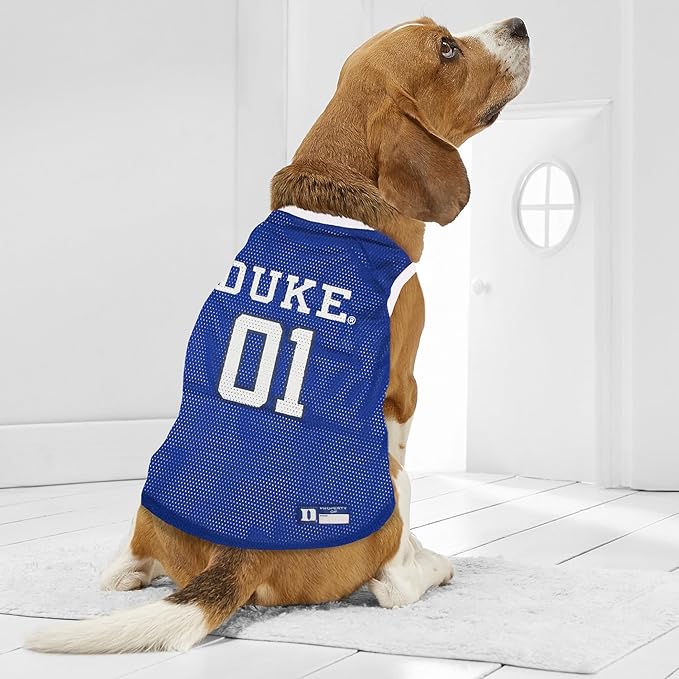 Pets First NCAA Basketball Pet Jersey Duke Blue Devils Dog Jersey, Medium