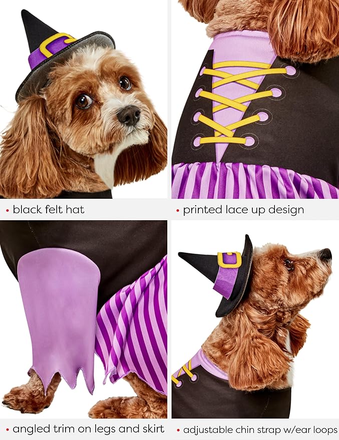 Rubies Witch Pet Costume for Dogs or Cats, Large