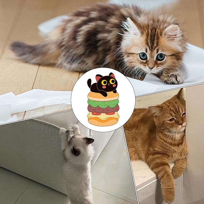 Wall Mounted Cat Scratcher - Self-Adhesive Scratching Furniture Protector,Wall Scratchers for Indoor Cats - for Climbing Indoor Pet Couch Bed Carpet Door Floor Home Decor Protection