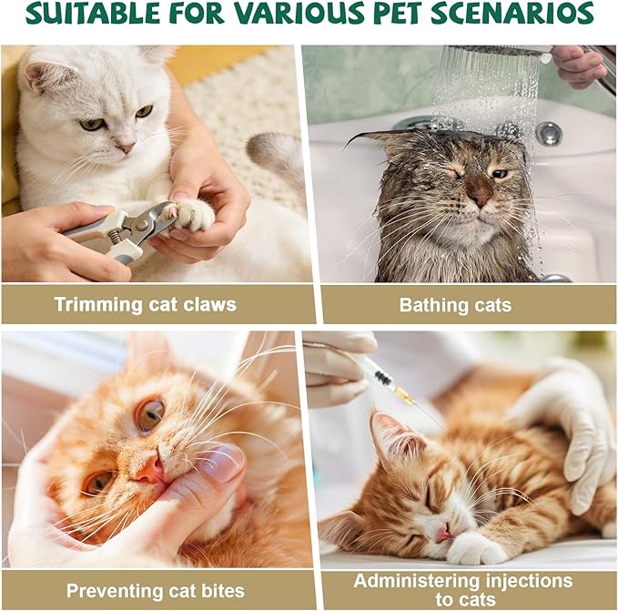 Adjustable Cat Muzzle for Grooming, Breathable Cat Muzzle with Transparent Anti-Bite Mask for Nail Trimming Bathing Vet Visits