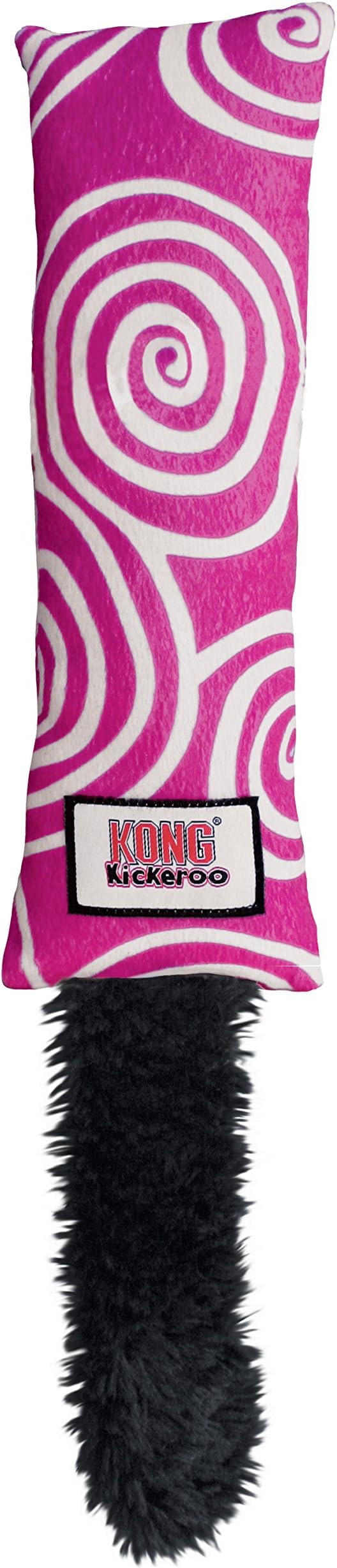 KONG Kickeroo Swirl Cat Toy – Plush with Crinkle Sound, Soft Catnip Toy for Indoor Cats – Assorted Colors