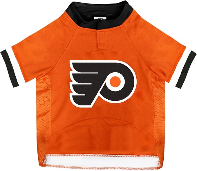 NHL Philadelphia Flyers Jersey for Dogs & Cats, X-Large. - Let Your Pet Be A Real NHL Fan!