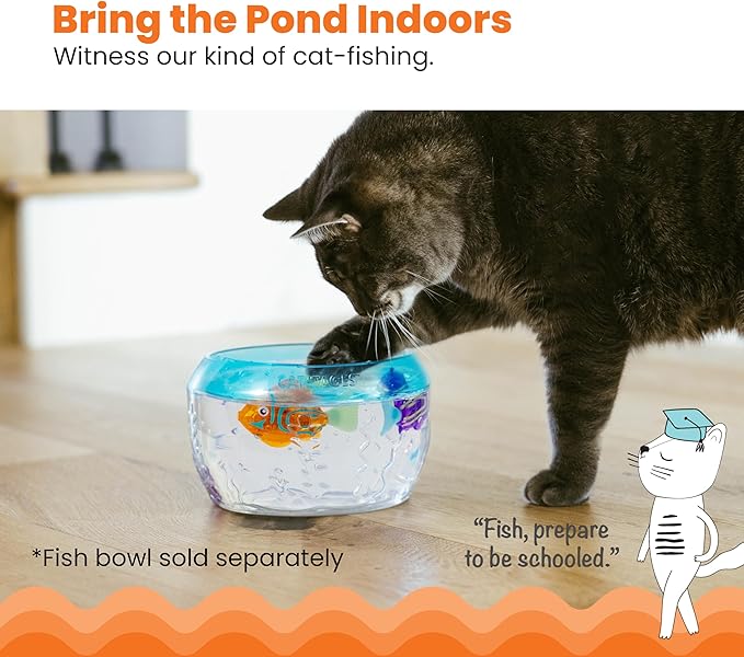 Catstages Meow-smerizing Fish Electronic Cat Toys, 2Pk, Replacement Pack for Meow-smerizing Fish Bowl, Multicolored