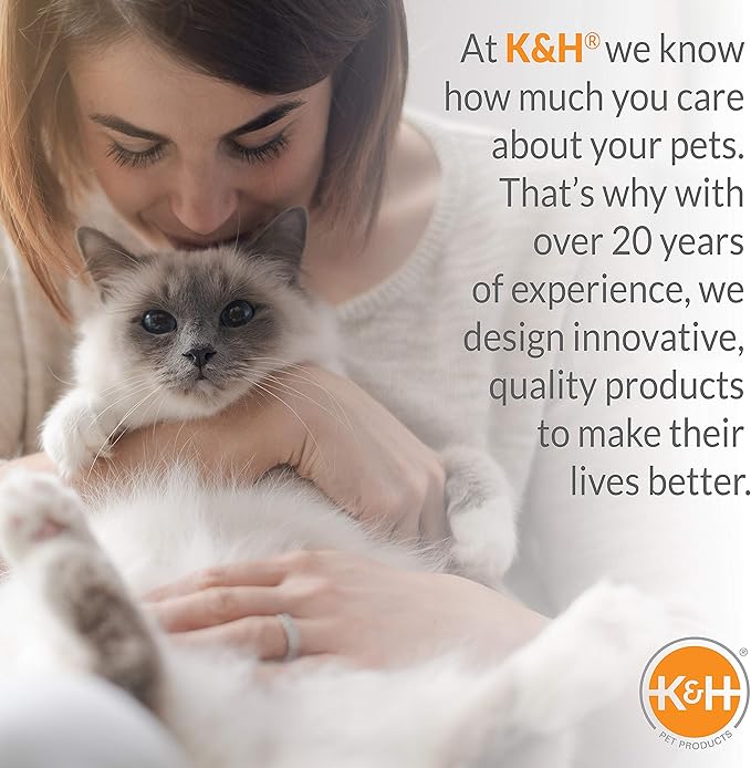 K&H Pet Products Heated Outdoor Cat House for Outside Pets in Winter, Weatherproof Outdoor House for Ferals, Insulated Kitty Shelter, 2 Doors, Waterproof Heated Cat Bed, Safety Listed - Log Cabin 20W