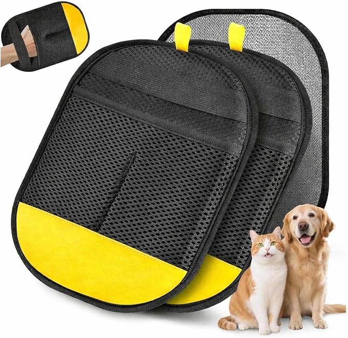 Pet Hair Removal Glove for Dogs & Cats, Newly Upgraded Reusable Electrostatic Pet Hair Glove, Magic Brush Pet Hair Remover Tool for Clothing, Couch, Carpet, Car Seats