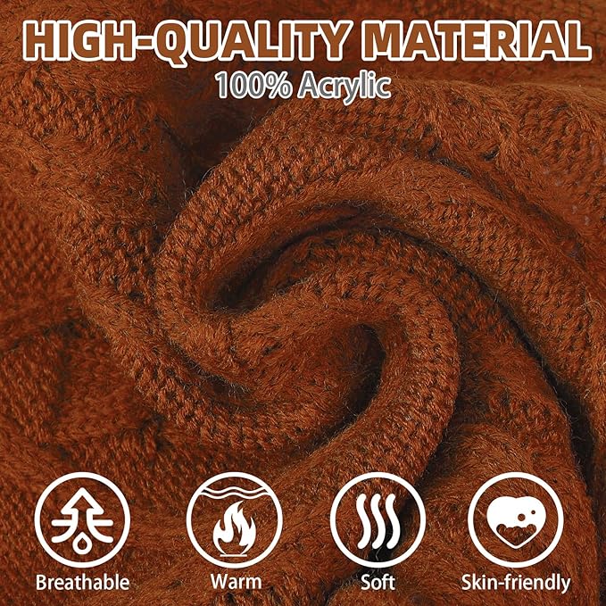 PUPTECK Winter Cat Sweater Coat - Soft Warm Cold Weather Clothes Knitwear for Kittens & Small Dogs Indoor Outdoor Wearing, Knitted Classic for Doggies Kitties Girls Boys, Brown, S