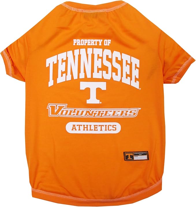 Pets First Collegiate TENNESSEE VOLUNTEERS Dog T-Shirt, Small. - Licensed Shirt for Pets Team Colored with Team Logos.- Premium Stretchable Materials for the Comfrot of your Dog & Cat.