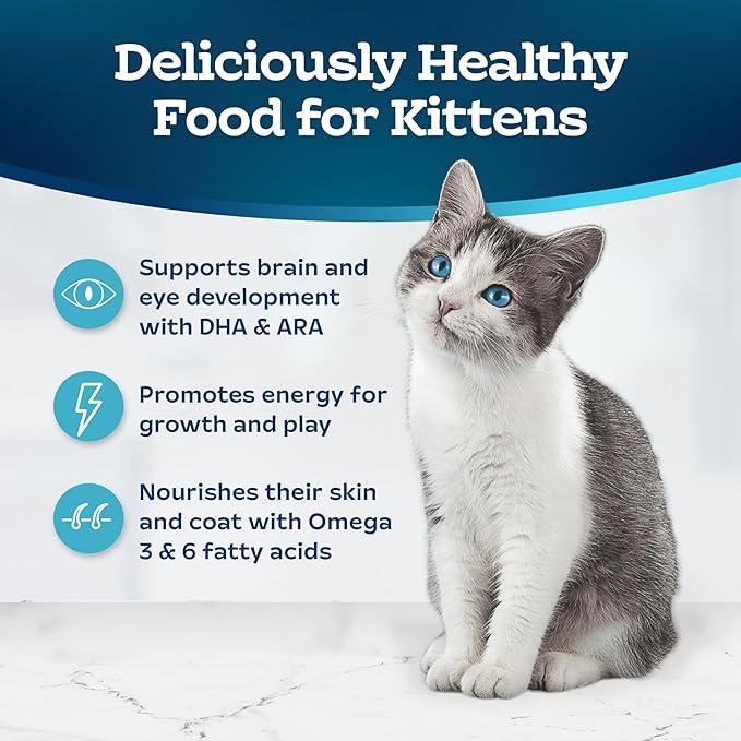 Blue Buffalo Tastefuls Kitten Food With DHA Dry Cat Food Made in the USA with Natural Ingredients, Chicken Recipe, 3-lb. Resealable Bag