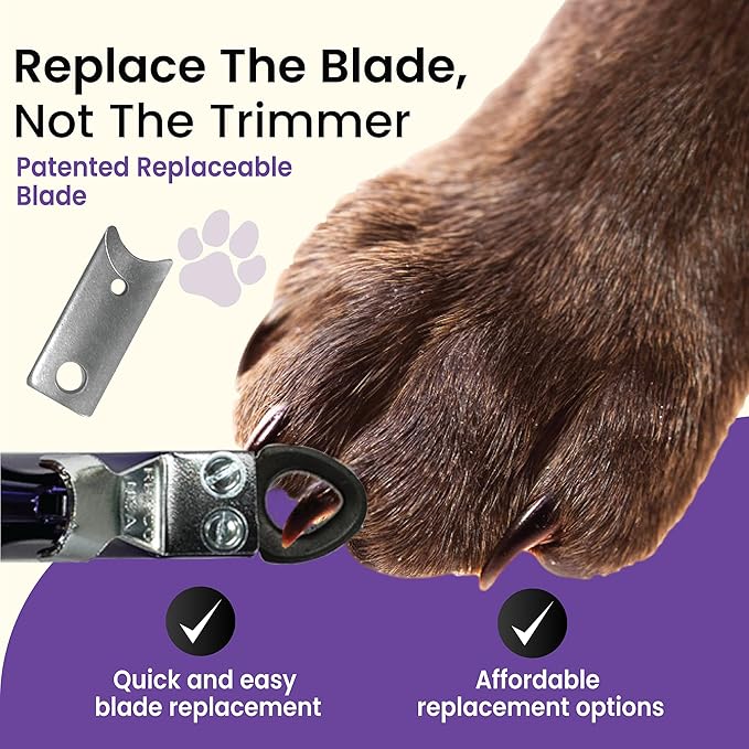 Resco USA-Made Dog Nail Clippers - Professional Guillotine Trimmer for Clean Cuts - Candy Color Series - Replacement Blade System - Fits All Breed Sizes