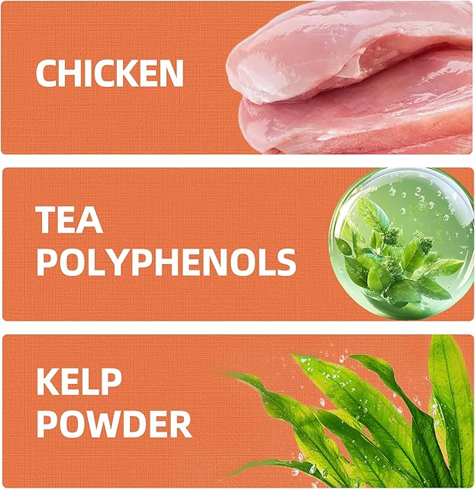 Just Try Dental Health Treats for Cats - Advanced Kelp Clean Teeth & Fresh Breath - Reduce Plaque & Tartar - Chicken Flavored Chews - 16 OZ