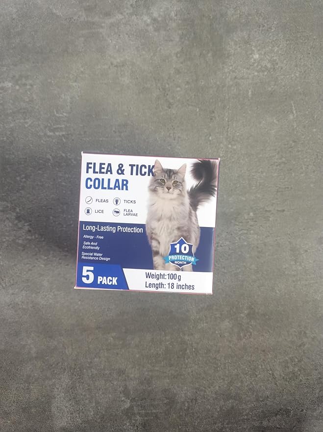 1 Pack Flea Collar for Cats Cat Flea and Tick Collars for Treating Fleas Cat Fleas Collar Suitable for Cats Adjustable Natural Tick Collars for Pets Kitten Best Treatment Provides Effective Control