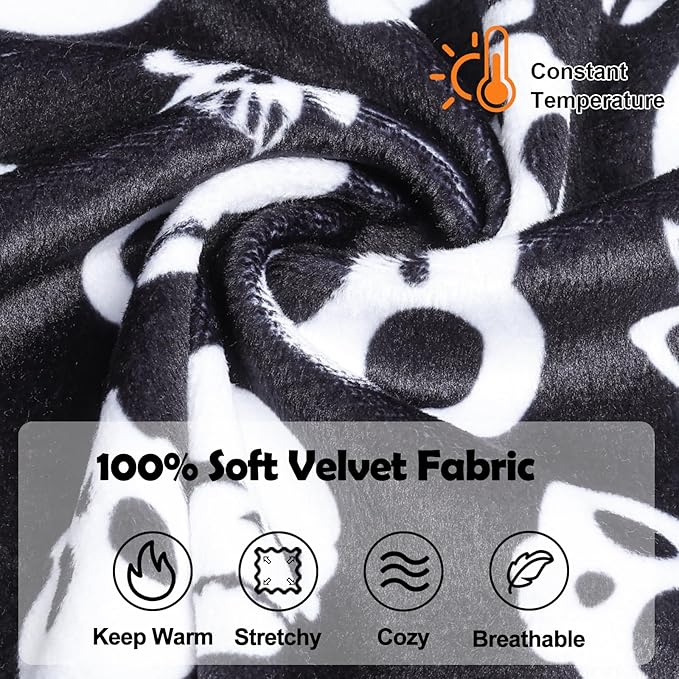CuteBone Two-Leg Velvet Pet Pajamas Girl Dog Clothes - Soft, Cozy, and Stretchy Boy Pjs for Small, Medium Dogs and Cats Winter Sleepwear Apparel LTP04L