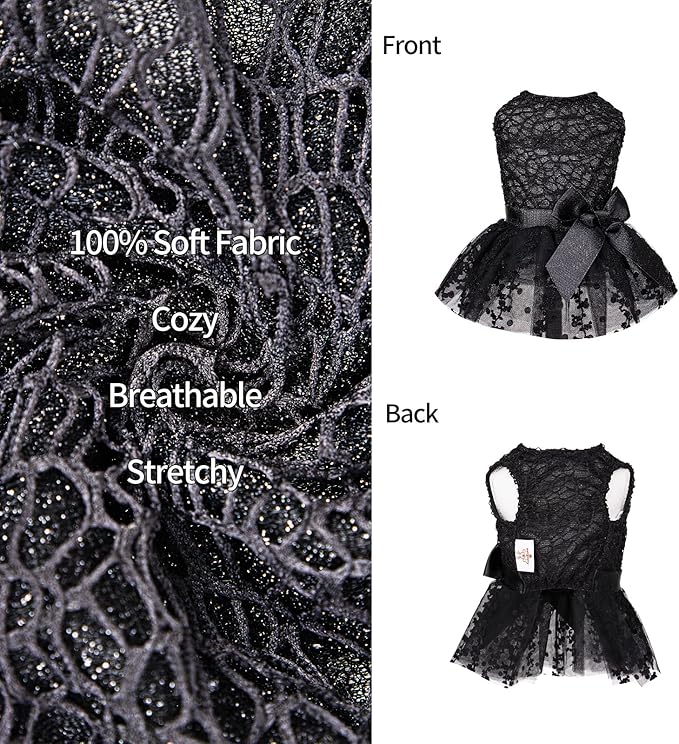 CuteBone Dog Birthday Dress Girl Puppy Skirt Tutu Cat Wedding Outfit Pet Party Clothes for Small Dogs Costume DD15M