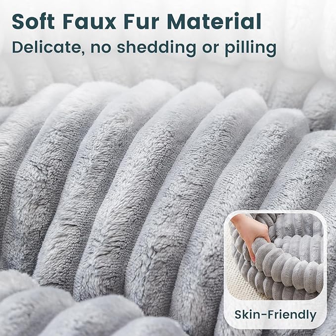 Cat Beds for Indoor Cats, Machine Washable Orthopedic Donut Dog Bed for Small Dogs, Fluffy Round Pet Bed with Anti-Slip Bottom for Puppy and Kitten, Gray, 20"x20"x6.5"