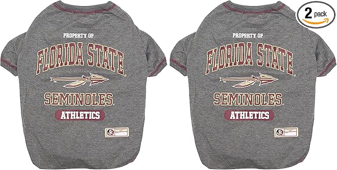 NCAA Florida State Seminoles Dog T-Shirt, Small (Pack of 2)