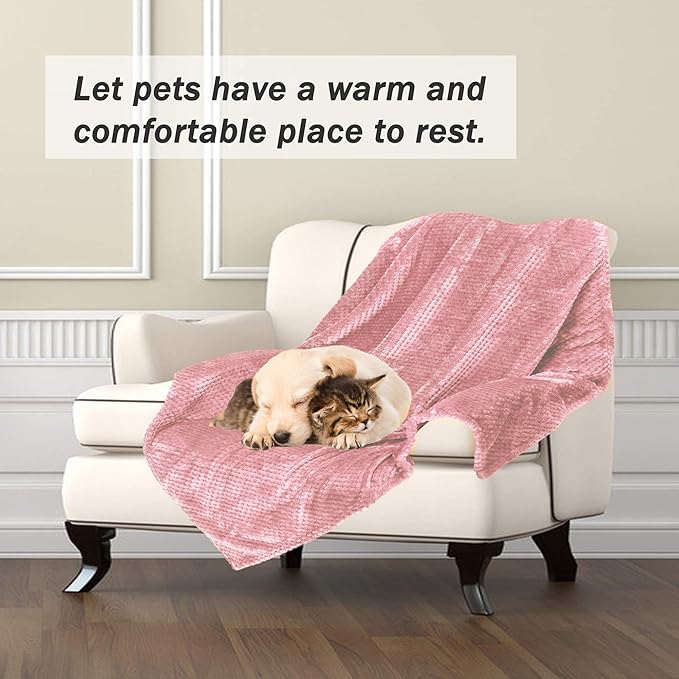 Dog Blanket,Soft Fuzzy Blankets for Puppy, Small,Medium,Large,X-Large Premium Fluffy Blankets Plush Fleece Throw Dog Bed, Couch, Sofa, Reversible Travel Warm Covers