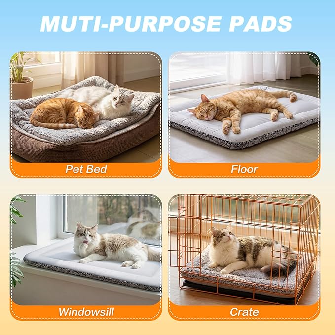 Dog Cooling Mat, Self Warming Cat Bed, Reversible Warm & Cooling Cat Bed, Winter Warm Cat Pad & Summer Cooling Cat Mat for Kittens & Small Dogs, Perfect for Crates, Beds & Sofas, Dark Blue, 18"x24"