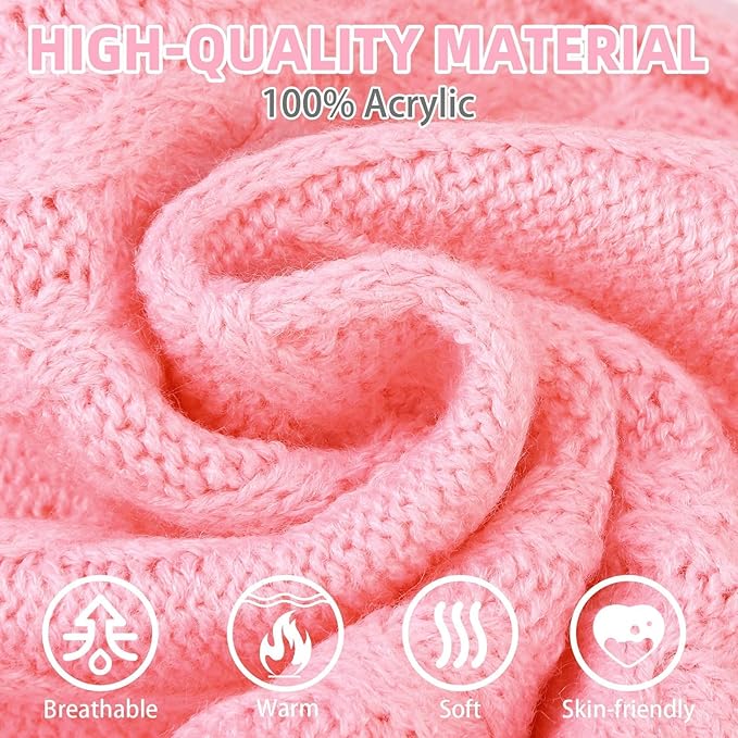 PUPTECK Winter Cat Sweater Coat - Soft Warm Cold Weather Clothes Knitwear for Kittens & Small Dogs Indoor Outdoor Wearing, Knitted Classic for Doggies Kitties Girls Boys, Pink, M
