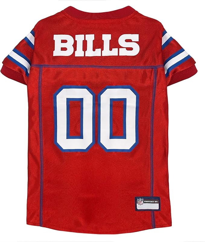 NFL Buffalo Bills Color Rush Dog Jersey, Size: Small - Cool and Sporty Shirt, Best Football Costume for Dogs & Cats - Licensed