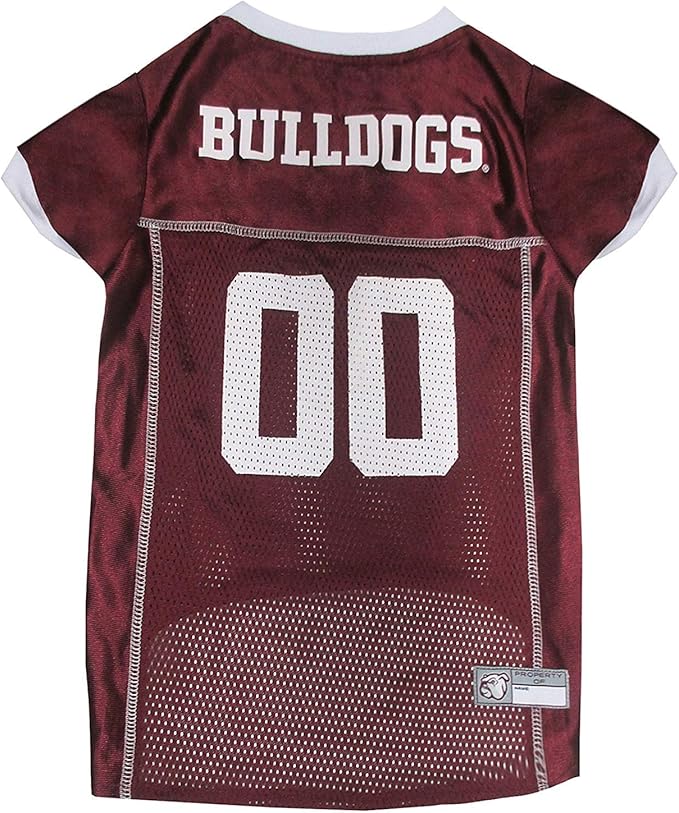 Pets First NCAA College Mississippi State Bulldogs Mesh Jersey for DOGS & CATS, Large. Licensed Dog Jersey with your Favorite Football/Basketball College Team