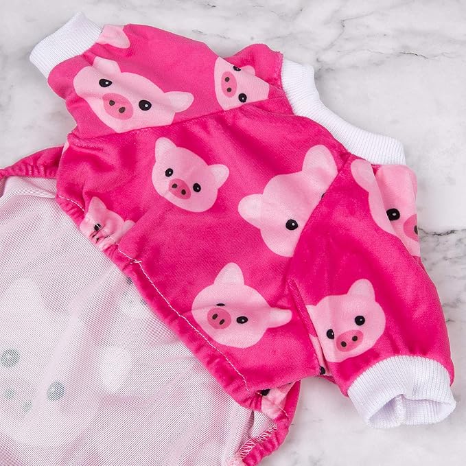 CuteBone Dog Halloween Pajamas Puppy Onesies Small Dogs Soft Pjs Coat Cat Apparel Comfy Pet Christmas Clothes Outfit Doggie Bodysuit P46L
