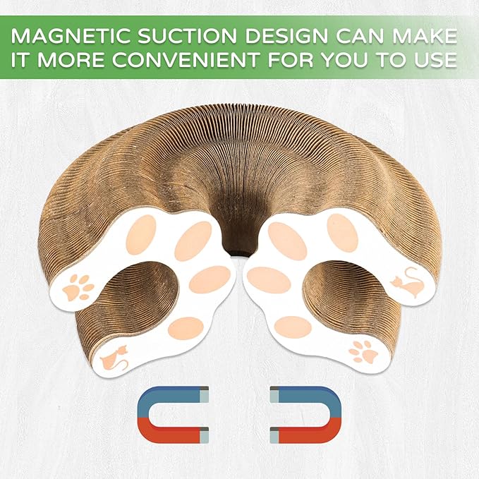 Goosheep Accordion Magic Organ Cat Scratcher Toys for Indoor Cats - Cardboard Cat Scratching Board Ball Scratcher Pad 3 Pack