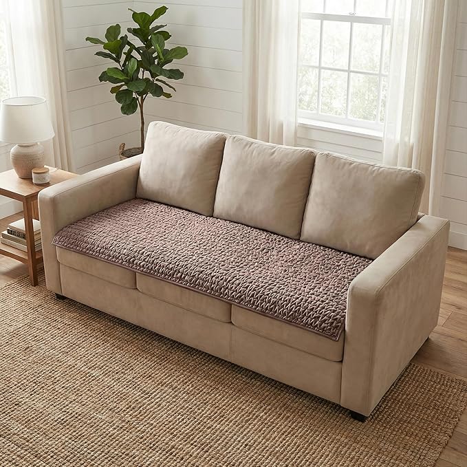 PAULATO BY GA.I.CO. Waterproof Blanket – 24x67” Changing Absorbent Pad for Incontinence – Machine Washable Stain-Resistant Protector for Couch Sofa or Bed – Reusable Waterproof Cover - Marsala