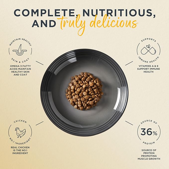 Reveal Natural Dry Cat Food, High Protein, Grain Free with Added Vitamins & Minerals, Complete & Balanced Nutrition for Cats, Chicken Recipe (7 Pound Bag)