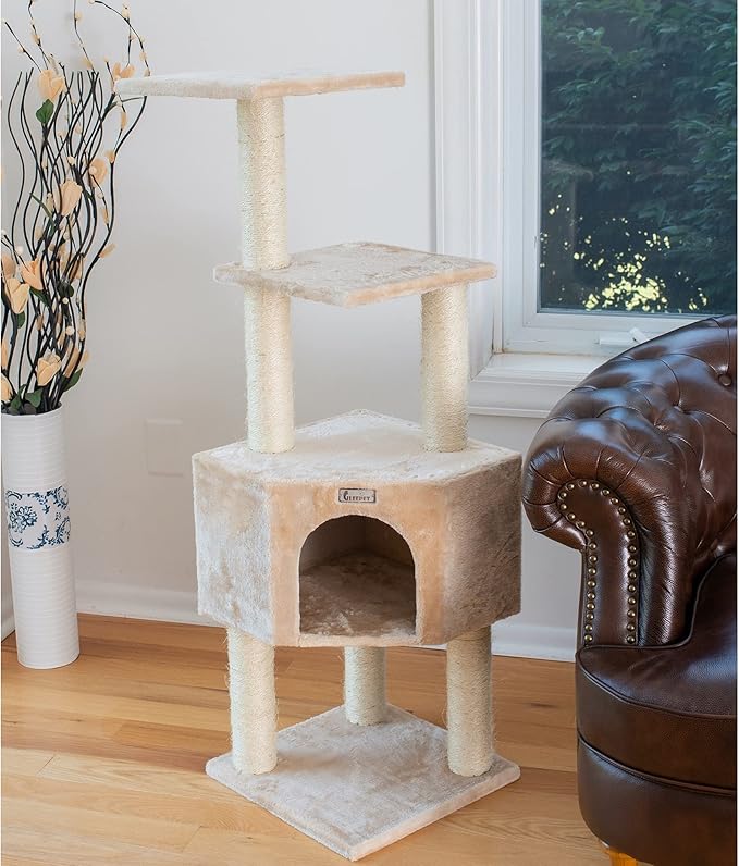 GP78480321 Cat Tree, 48-Inch, Beige