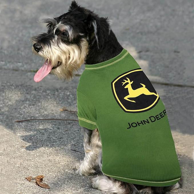 Pets First John Deere Dog T-Shirt, Small. Warm Pet Clothing for Pets, Dogs, Cats, Puppies, Kittens. Soft, Comfortable, Durable Pet Shirt. Best Dog Shirt Jacket Polo Costume