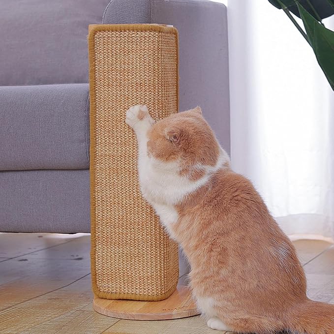 Cat Scratcher Corner Post, No Drilling Wall Sofa Couch Corner Cat Sisal Scratching Pad Furniture Protector for Couch Door Bed