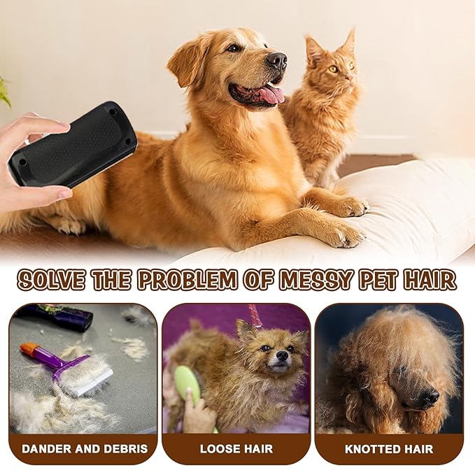 Deshedding Dog Brush, Dog Grooming Brush for Shedding, Pet Hair Removal Tool for Cats, Dogs, Horses, Easy Hair Removal for Pets