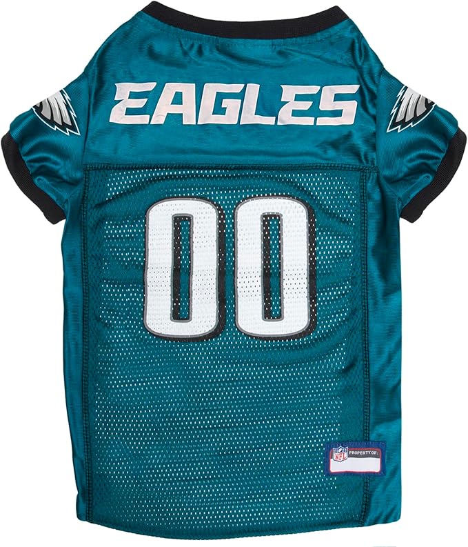 Pets First NFL Philadelphia Eagles Dog Jersey, Size X-Large, Football Shirt Costume for Pet, Dog Sports T-Shirt, NFL Team Clothing for Cats, Licensed Pet Apparel Available in 7 Sizes and 32 Teams