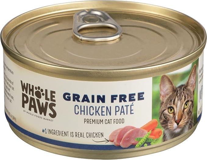 Whole Paws, Grain-Free Wet Cat Food, Chicken Paté, 5.5 Ounce