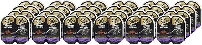 Sheba Perfect Portions Wet Cat Food Cuts in Gravy, Cat Food Wet Recipe, Savory Mixed Grill Entree, 2.6 oz. Twin-Pack Trays (24 Count, 48 Servings)